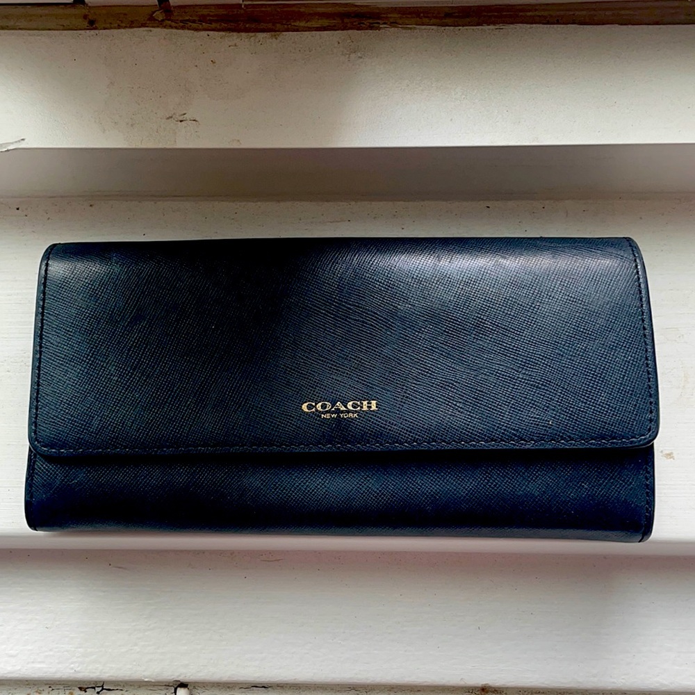 Coach saffiano leather wallet